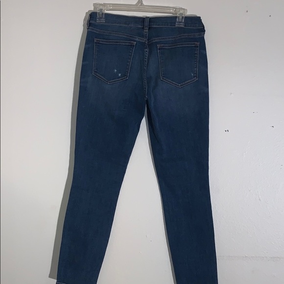 J. CREW stretch dark distressed skinny jeans - Picture 6 of 8